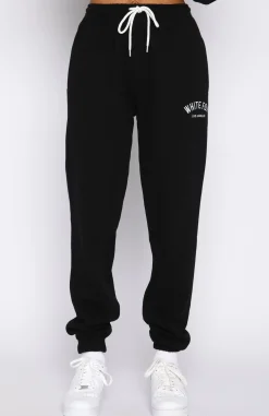 Sweatpants | White Fox Boutique About That Time Sweatpants black