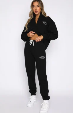Sweatpants | White Fox Boutique About That Time Sweatpants black