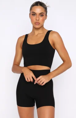 Sports Bras & Crops | White Fox Boutique Activation Sports Crop black