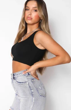 Shirts & Blouses | White Fox Boutique All For One Ribbed Crop black