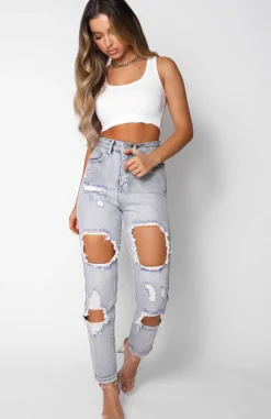 Shirts & Blouses | White Fox Boutique All For One Ribbed Crop white