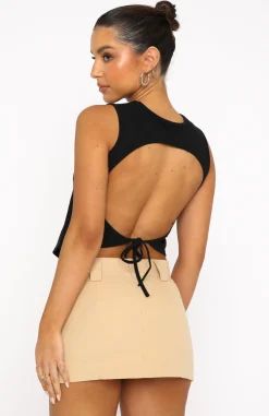 Shirts & Blouses | White Fox Boutique All That Talk Backless Tank black