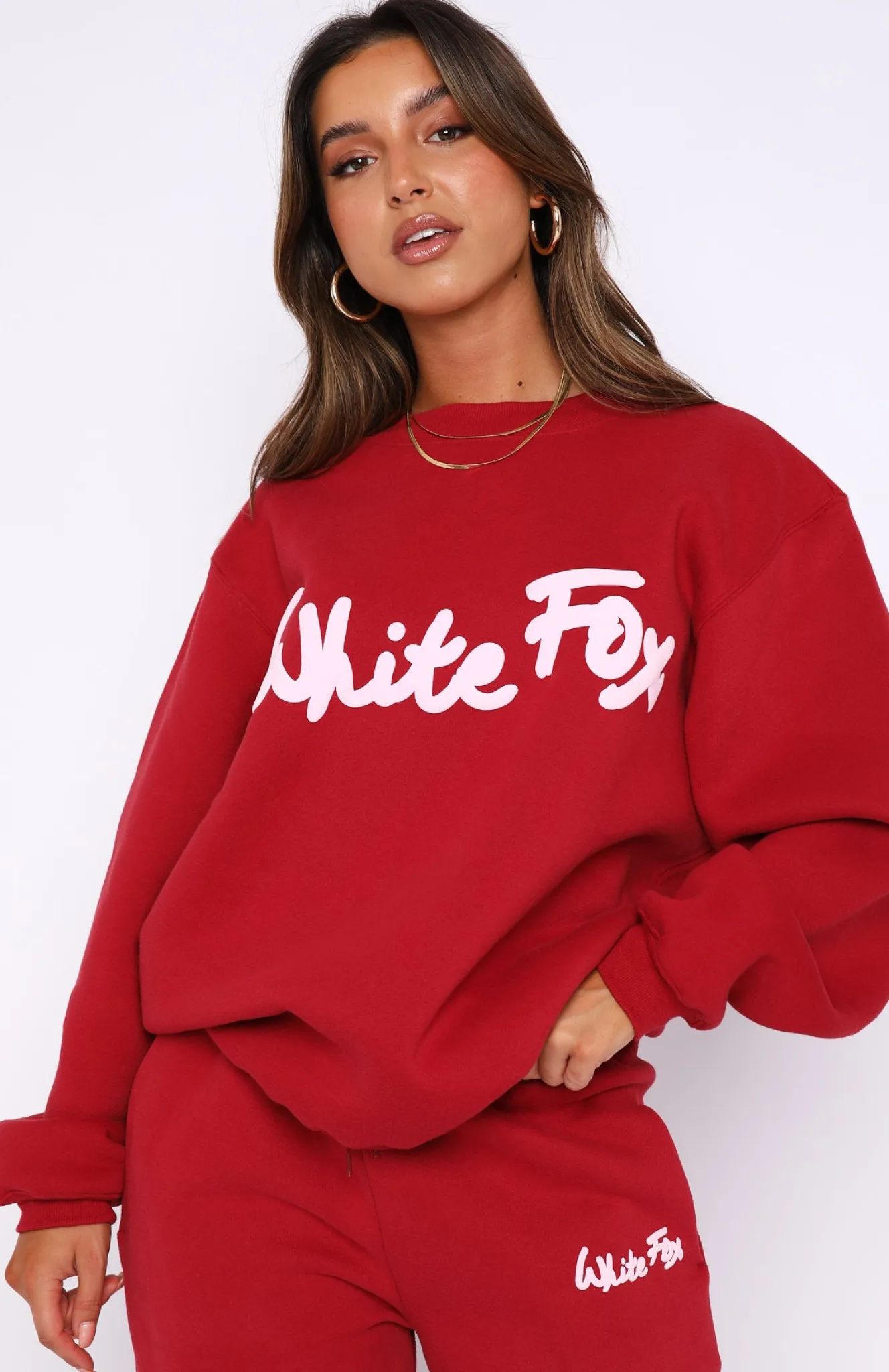 Jackets & Blazers | White Fox Boutique All Time Favourite Oversized Sweater red