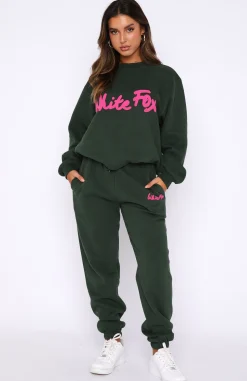 Sweatpants | White Fox Boutique All Time Favourite Sweatpants Dark green