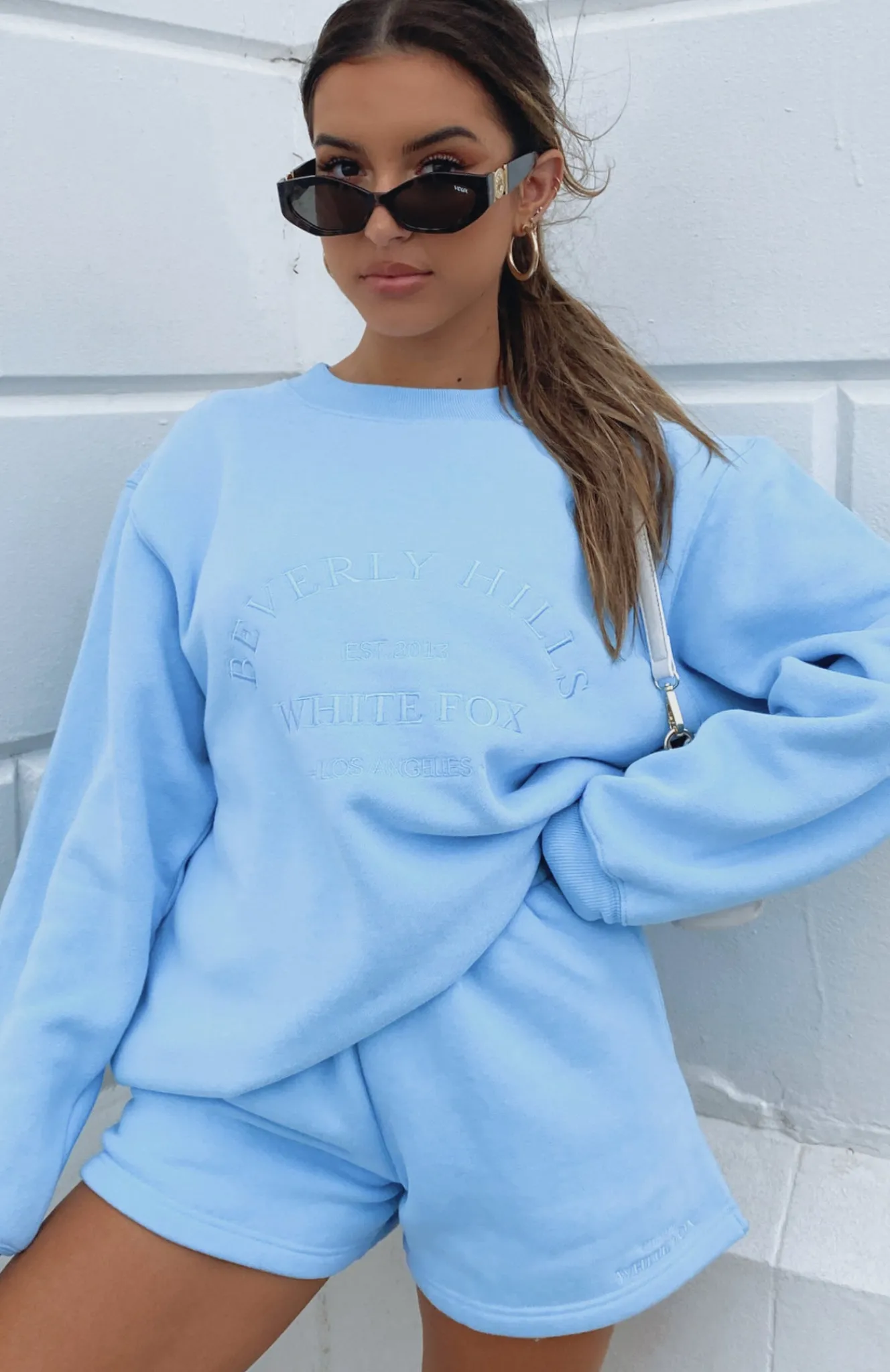 Shorts | White Fox Boutique Along For The Ride Lounge Shorts Ice blue