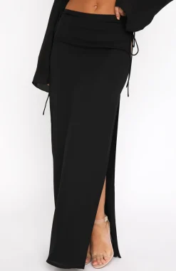 Restocked | White Fox Boutique Already Taken Maxi Skirt black