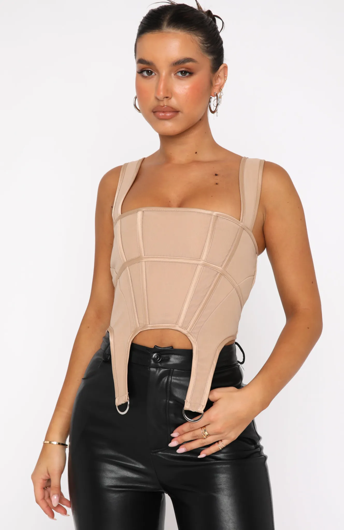 Shirts & Blouses | White Fox Boutique Always Thriving Bustier Stone nude