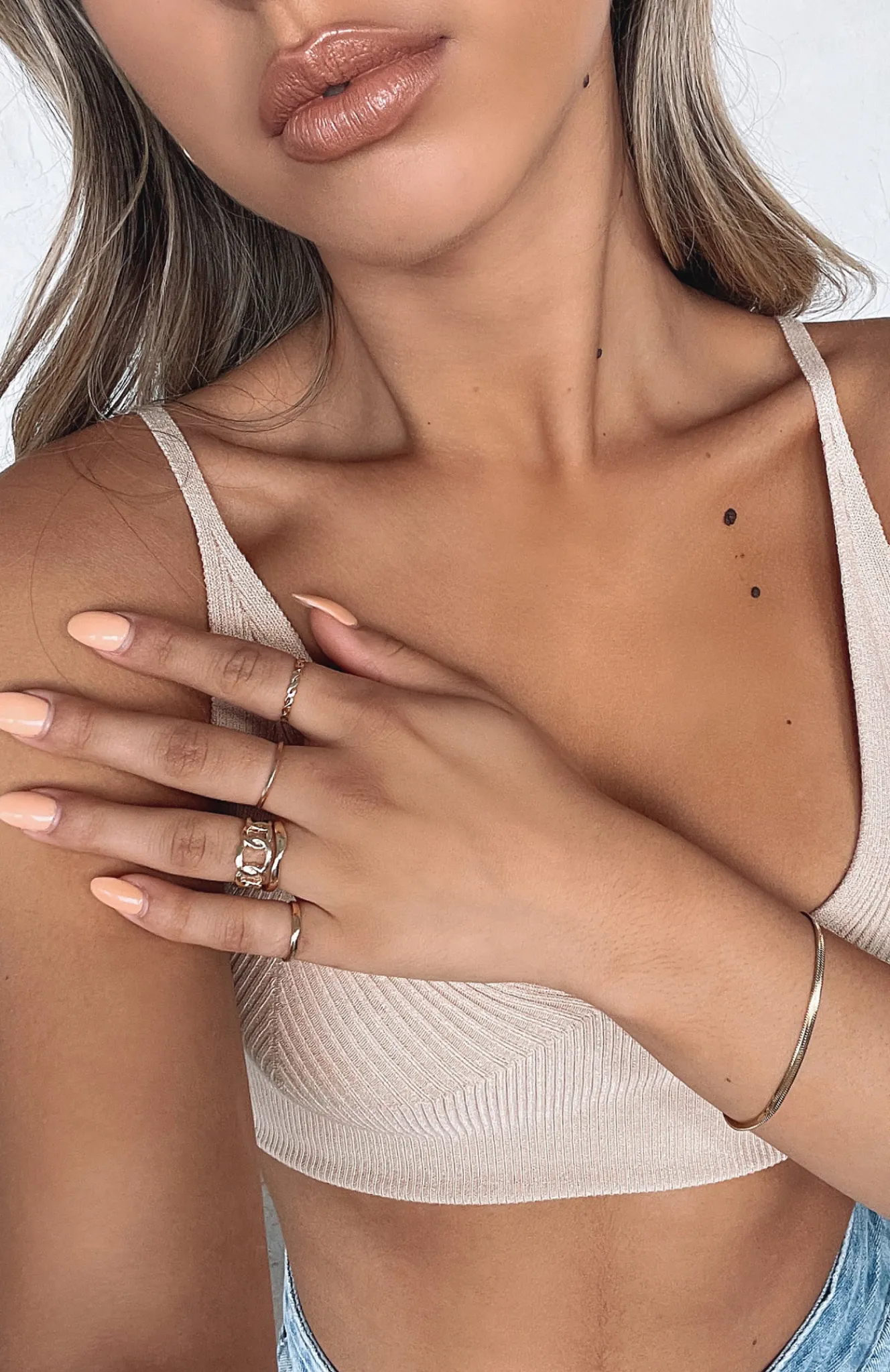 Jewellery | White Fox Boutique Asha Ring Set gold