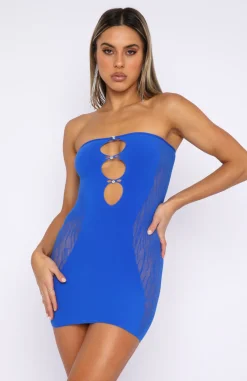 Restocked | White Fox Boutique Attention Seeker Mini Dress Electric blue