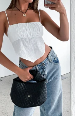 Bags | White Fox Boutique Audrey Woven Bag black