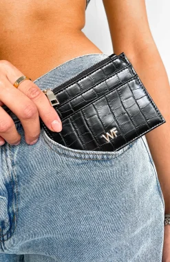 Bags | White Fox Boutique Ava Card Holder Croc black