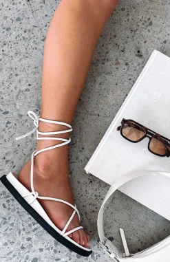 Slides | White Fox Boutique Becca Sandals Bone PU nude