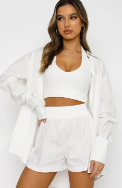 Shirts & Blouses | White Fox Boutique Behind The Look Shirt white