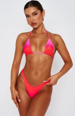Bikini Bottoms | White Fox Boutique Belmont Bottoms Strawberry Ombre pink