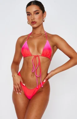 Bikini Bottoms | White Fox Boutique Belmont Bottoms Strawberry Ombre pink