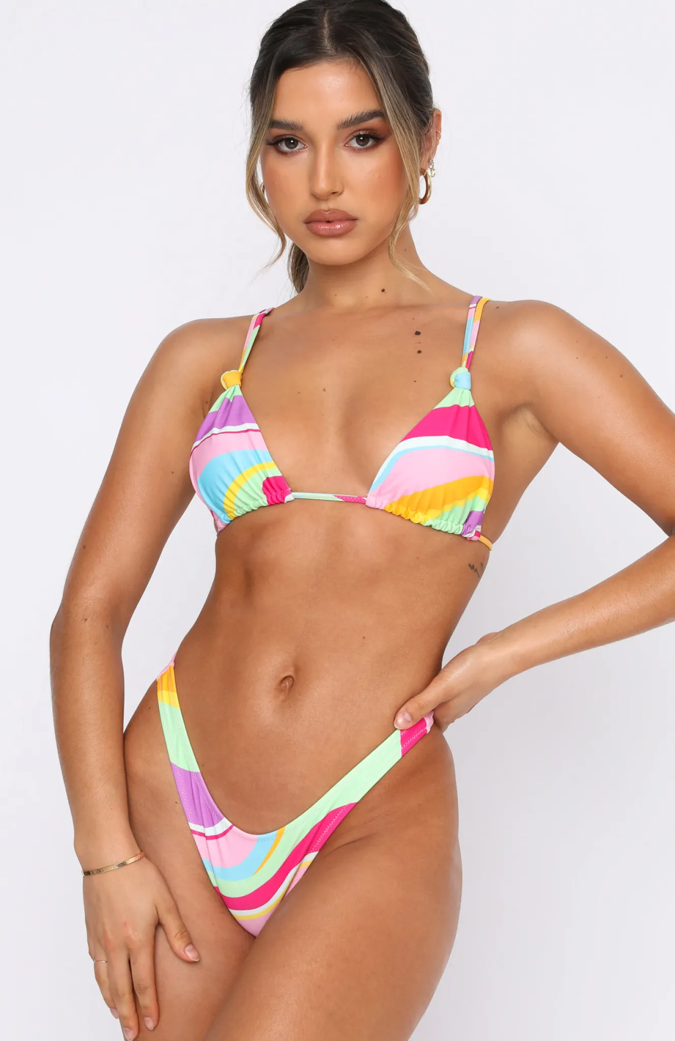 Bikini Bottoms | White Fox Boutique Belmont Bottoms Wave Print multi