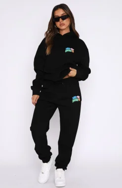 Sweatpants | White Fox Boutique Best Is Yet To Come Sweatpants black