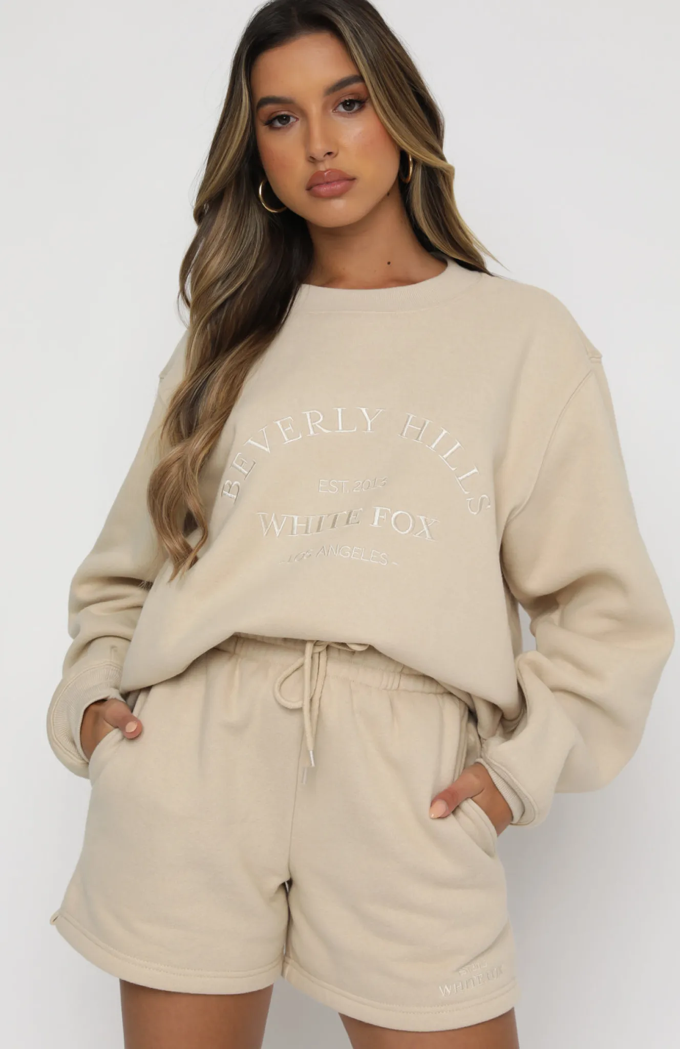 Jackets & Blazers | White Fox Boutique Best Of Both Oversized Sweater Sand nude