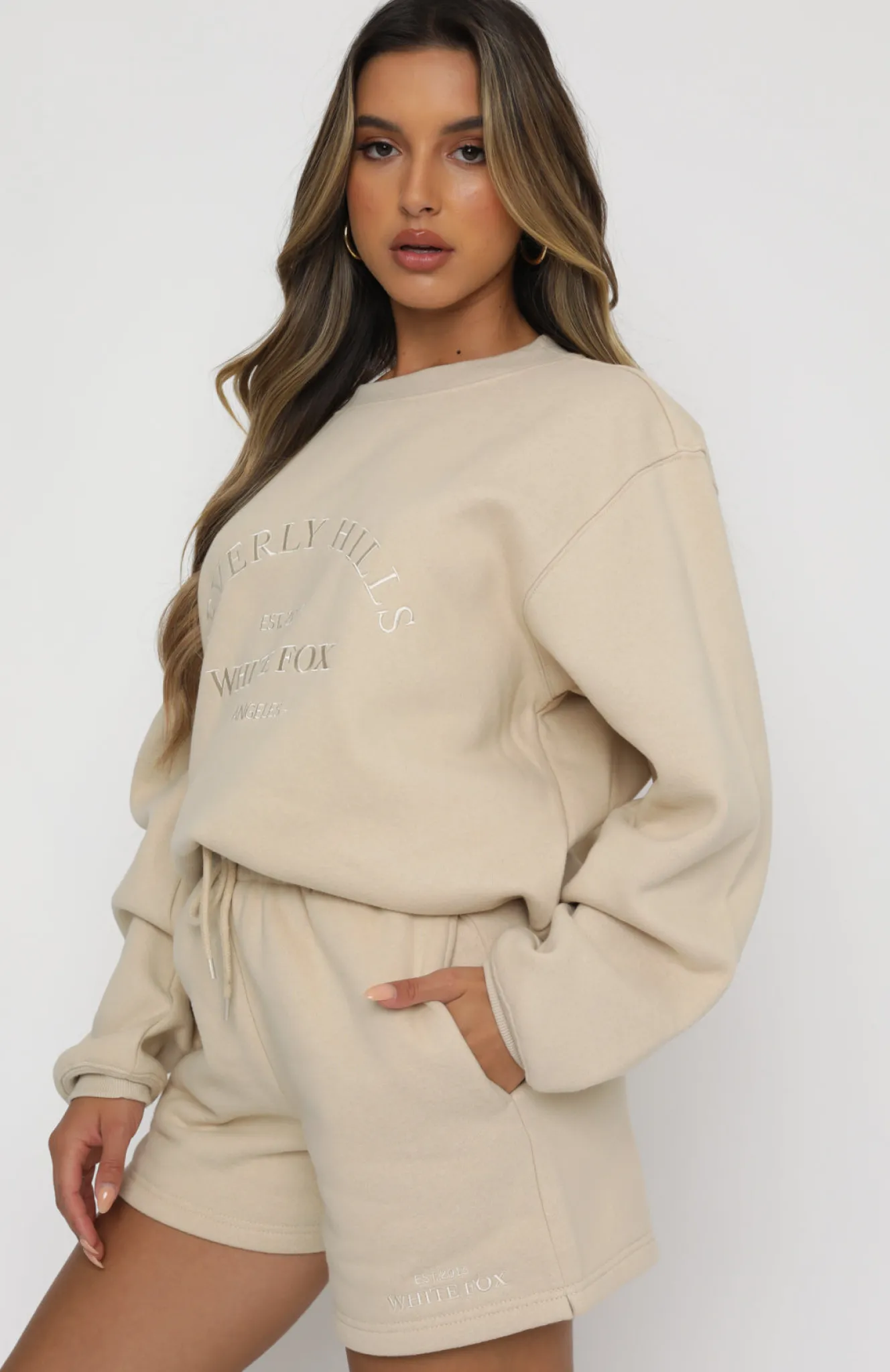 Jackets & Blazers | White Fox Boutique Best Of Both Oversized Sweater Sand nude