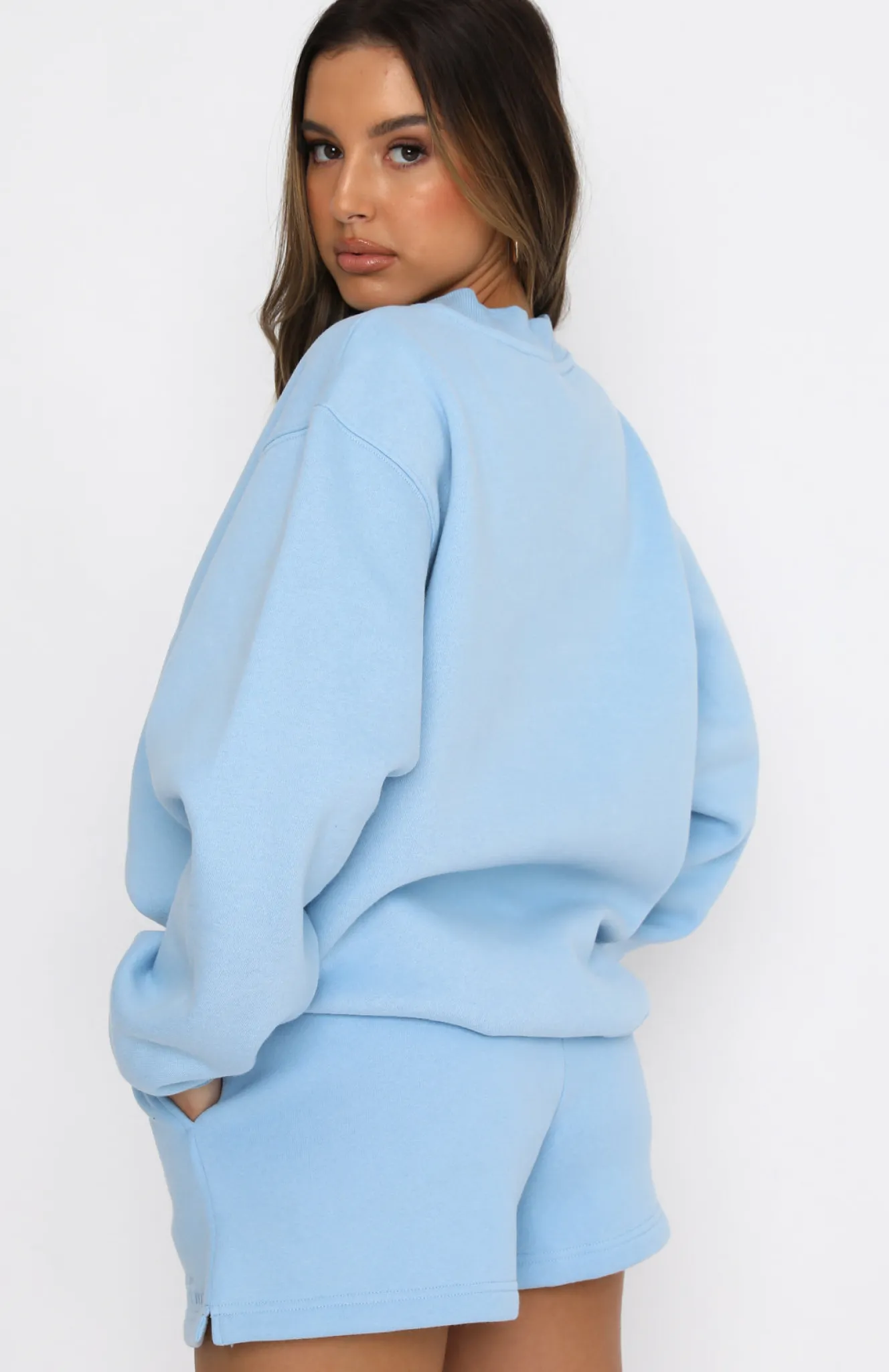 Jackets & Blazers | White Fox Boutique Best Of Both Oversized Sweater Ice blue
