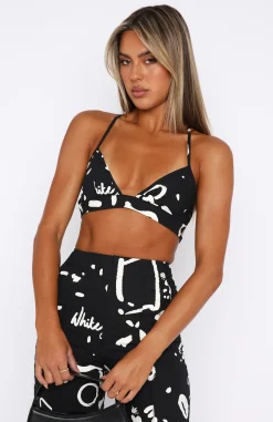 Shirts & Blouses | White Fox Boutique Better Without You Crop Scribble black