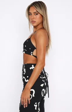 Shirts & Blouses | White Fox Boutique Better Without You Crop Scribble black
