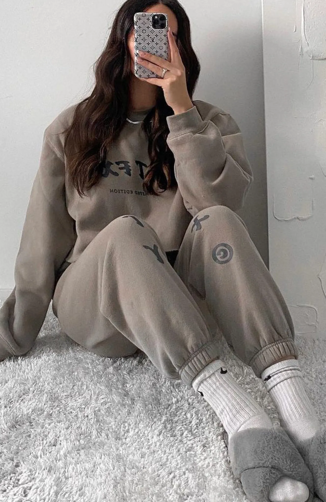 Sweatpants | White Fox Boutique Big League Sweatpants Mocha brown