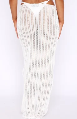 Resort Wear | White Fox Boutique Bittersweet Maxi Skirt white