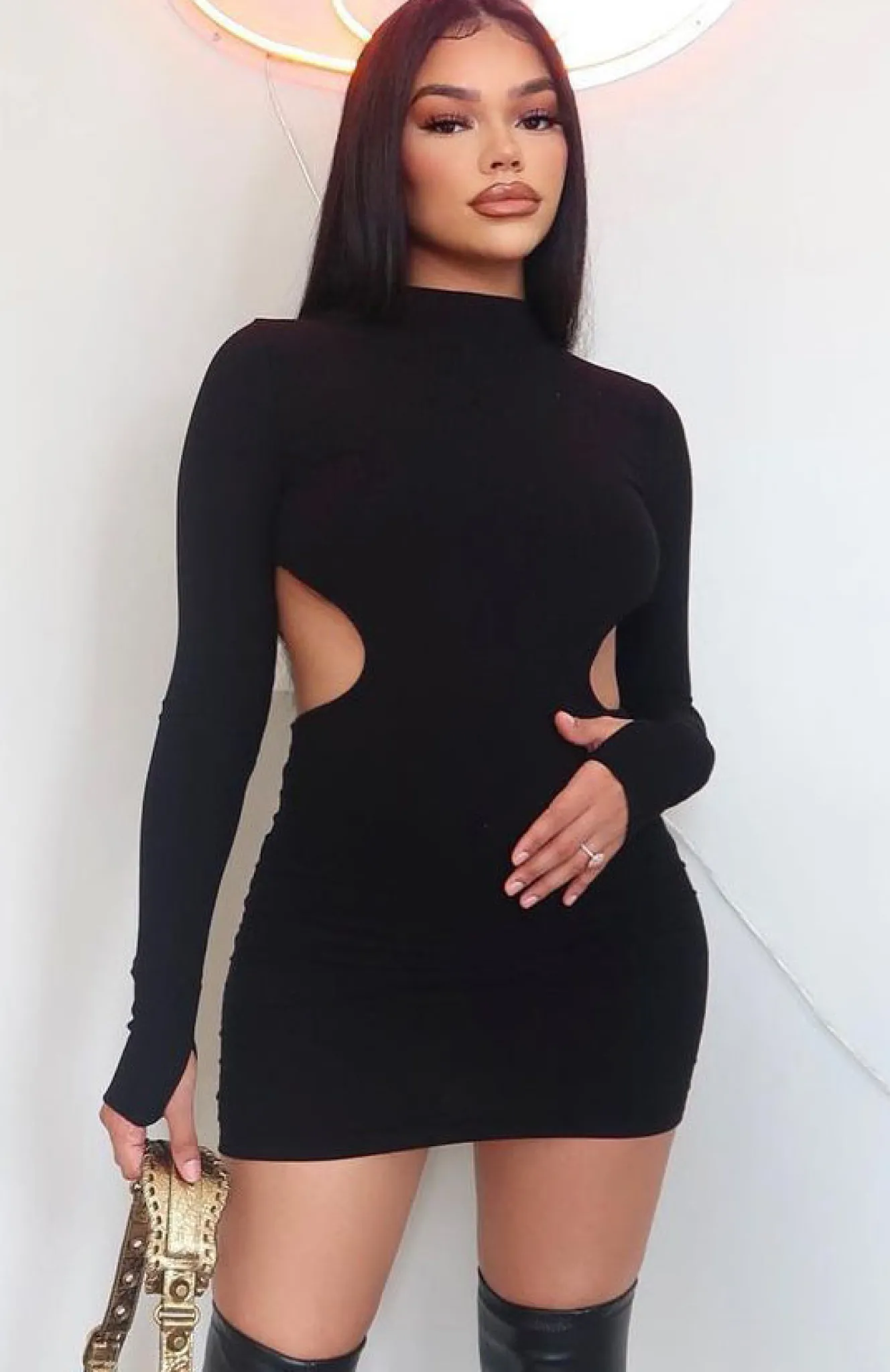Restocked | White Fox Boutique Break The Rules Mini Dress black