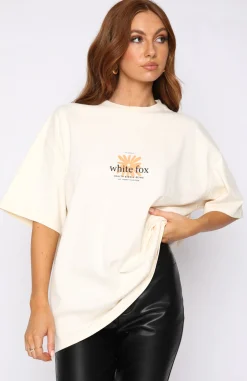 Shirts & Blouses | White Fox Boutique Bring Good Vibes Oversized Tee Butter yellow