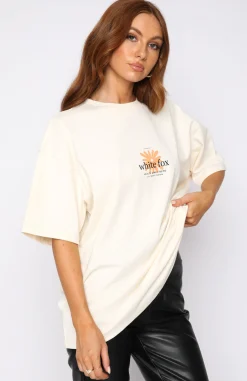 Shirts & Blouses | White Fox Boutique Bring Good Vibes Oversized Tee Butter yellow