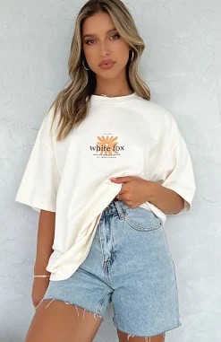 Shirts & Blouses | White Fox Boutique Bring Good Vibes Oversized Tee Butter yellow