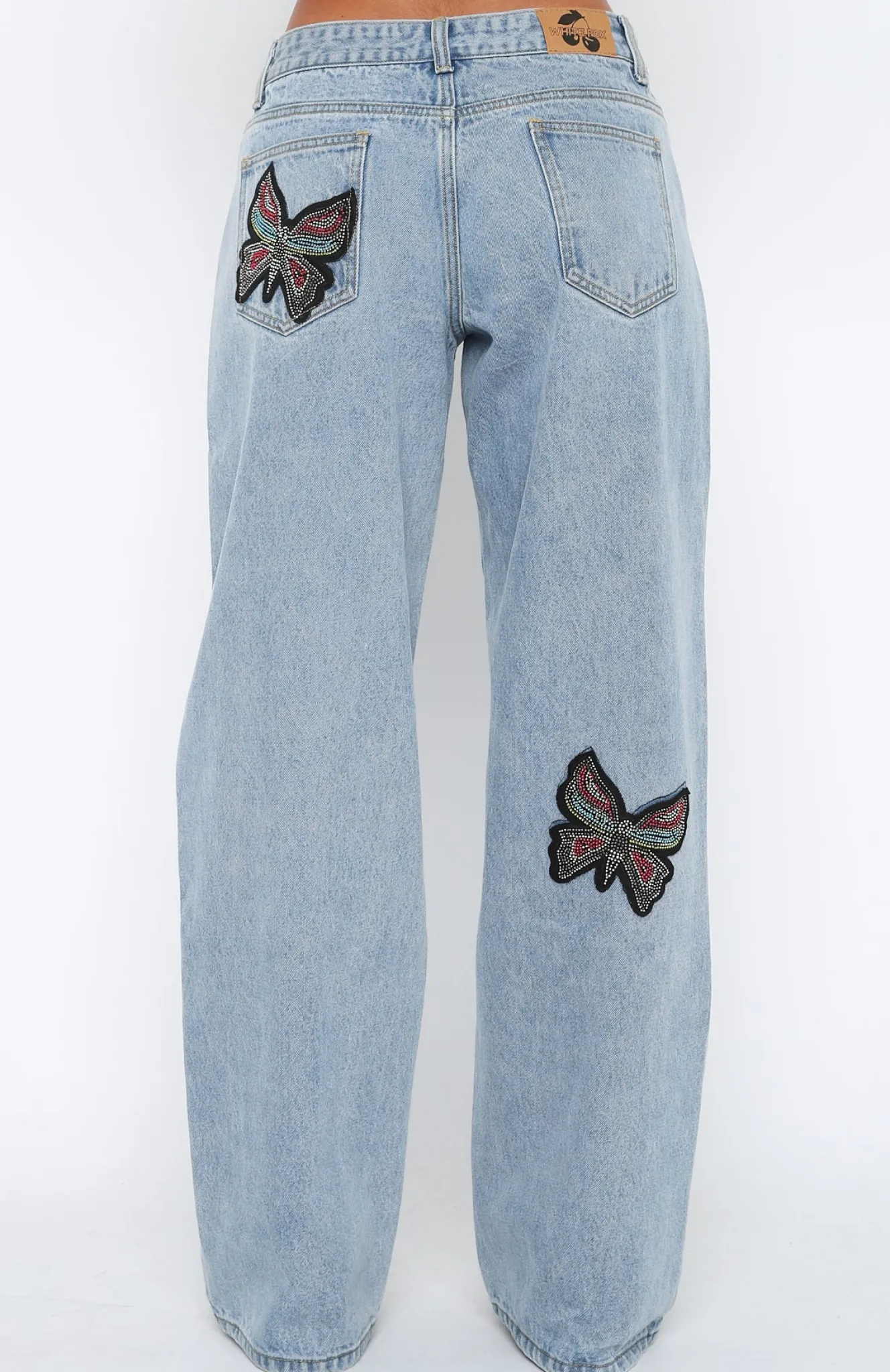 Pants | White Fox Boutique Butterfly Kiss Denim Jeans Wash blue