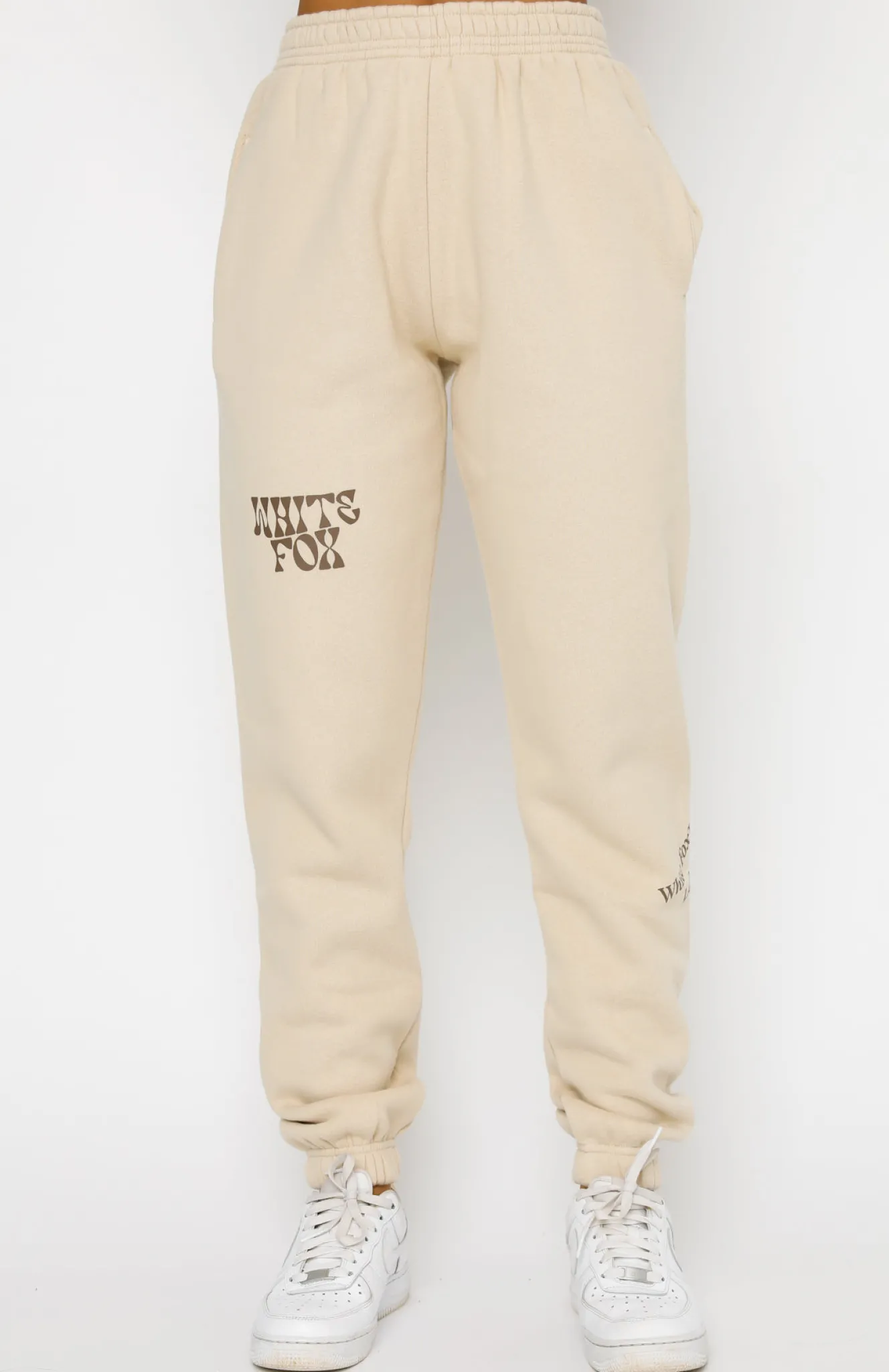 Sweatpants | White Fox Boutique Can't Get Enough Sweatpants Sand nude