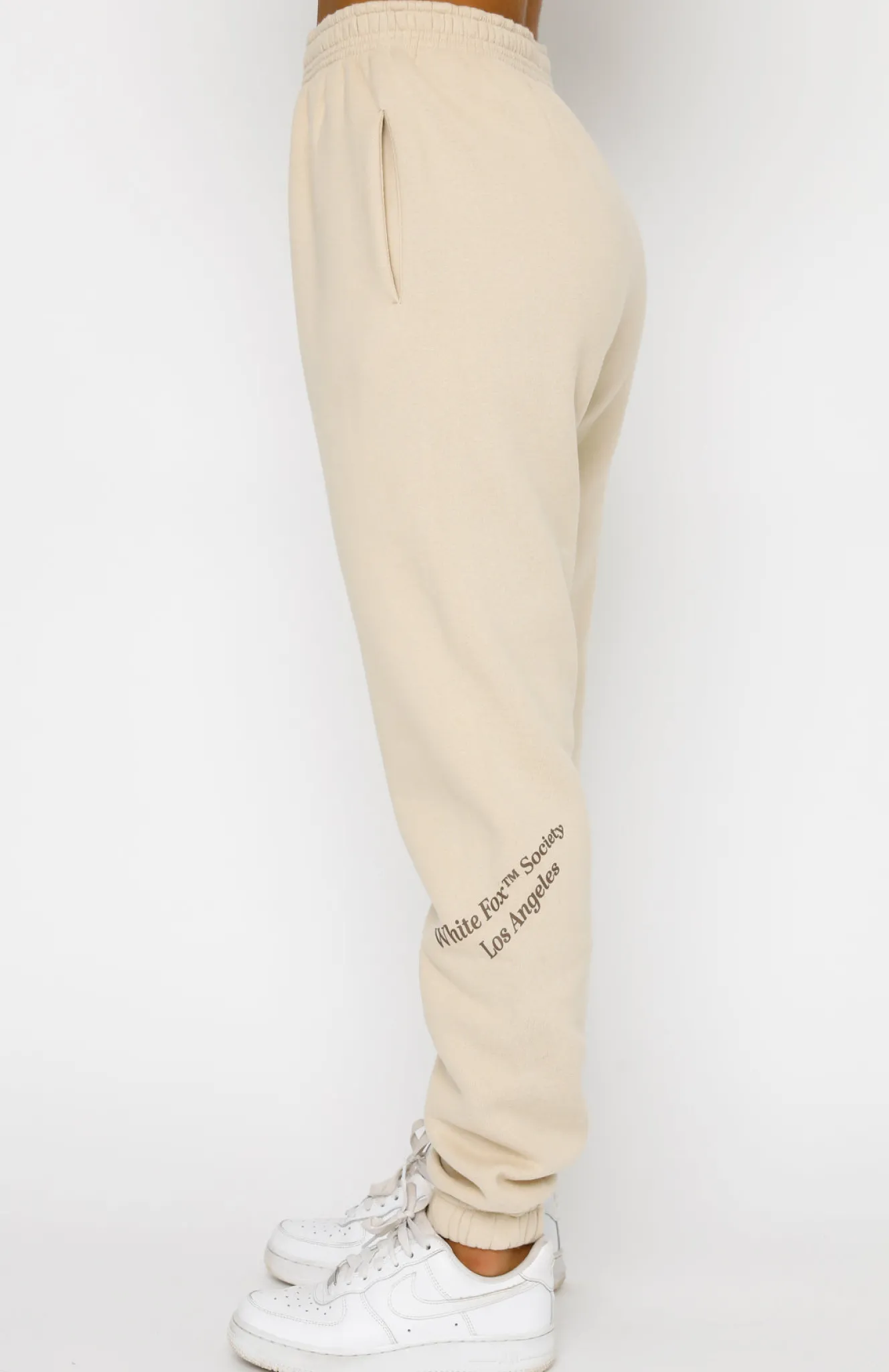 Sweatpants | White Fox Boutique Can't Get Enough Sweatpants Sand nude