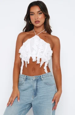 Shirts & Blouses | White Fox Boutique Can't Get Over You Crop white