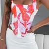 Shirts & Blouses | White Fox Boutique Can't Stop Me Bustier Pink Morpho multi