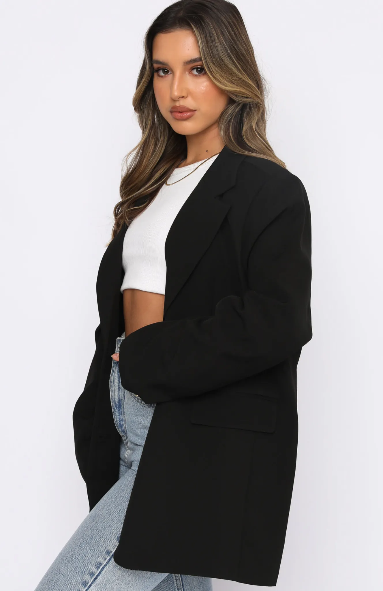 Jackets & Blazers | White Fox Boutique Catch Me Now Oversized Blazer black