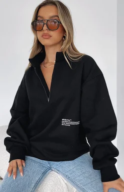 Jackets & Blazers | White Fox Boutique Caught Up With You Zip Front Sweater black