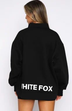 Jackets & Blazers | White Fox Boutique Caught Up With You Zip Front Sweater black