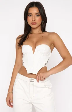 Shirts & Blouses | White Fox Boutique Change My Mind Bustier Off white