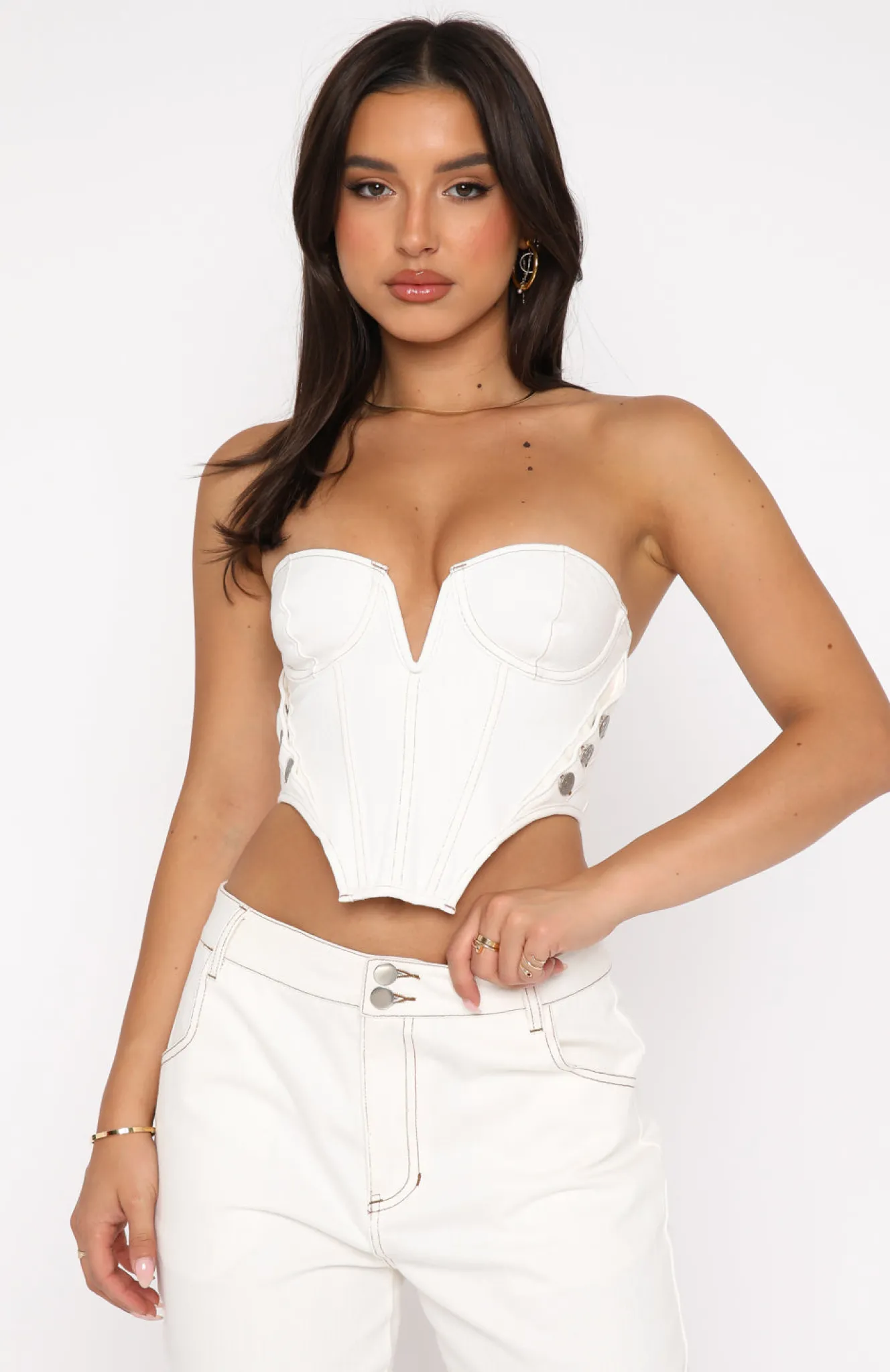 Shirts & Blouses | White Fox Boutique Change My Mind Bustier Off white