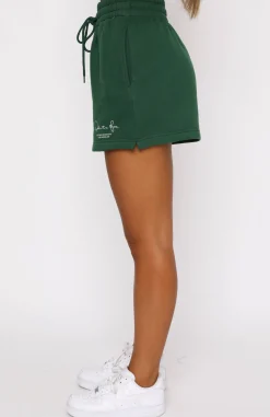 Shorts | White Fox Boutique Check It Out Lounge Shorts Forest green
