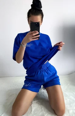 Shorts | White Fox Boutique Check It Out Lounge Shorts Electric blue