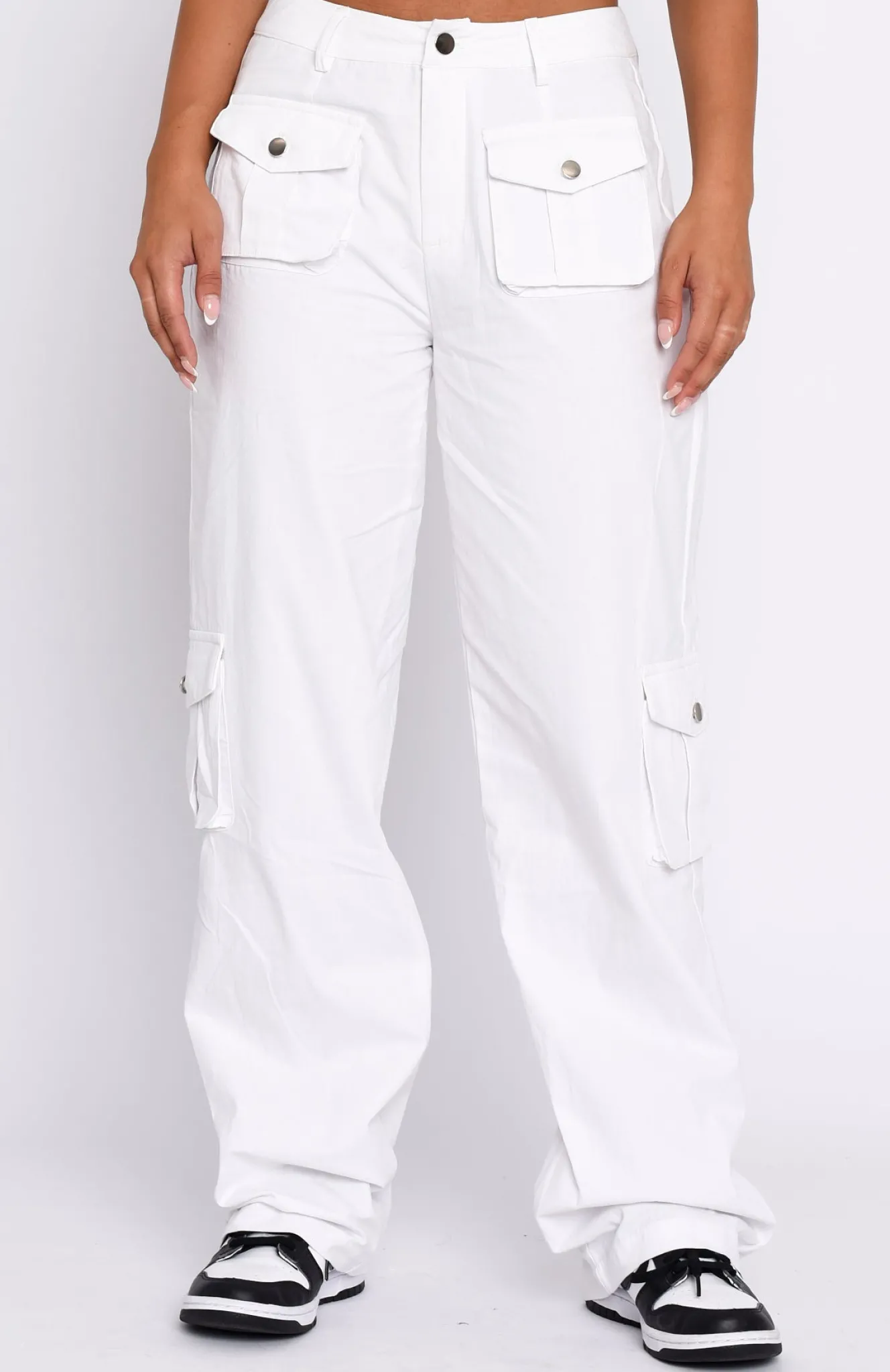 Pants | White Fox Boutique Clear My Mind Cargo Pants white
