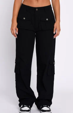 Pants | White Fox Boutique Clear My Mind Cargo Pants black
