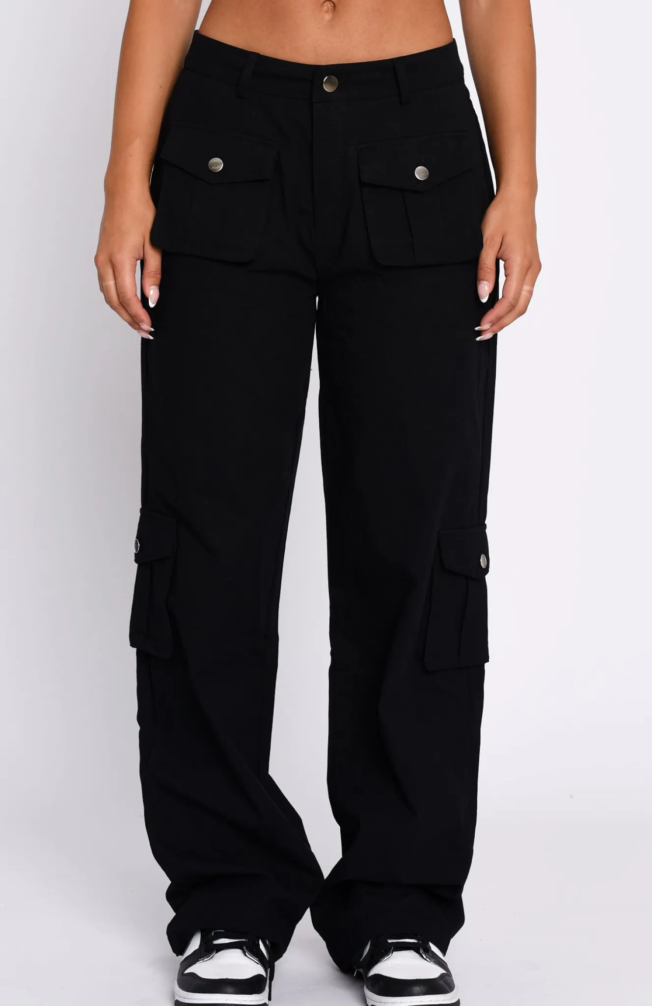 Pants | White Fox Boutique Clear My Mind Cargo Pants black