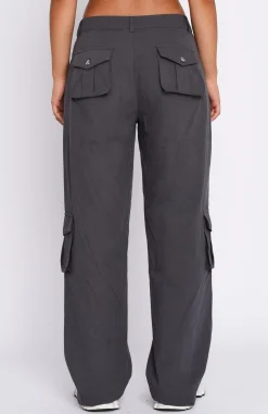 Pants | White Fox Boutique Clear My Mind Cargo Pants Charcoal grey