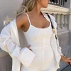 Restocked | White Fox Boutique Clearly Into You Playsuit Off white