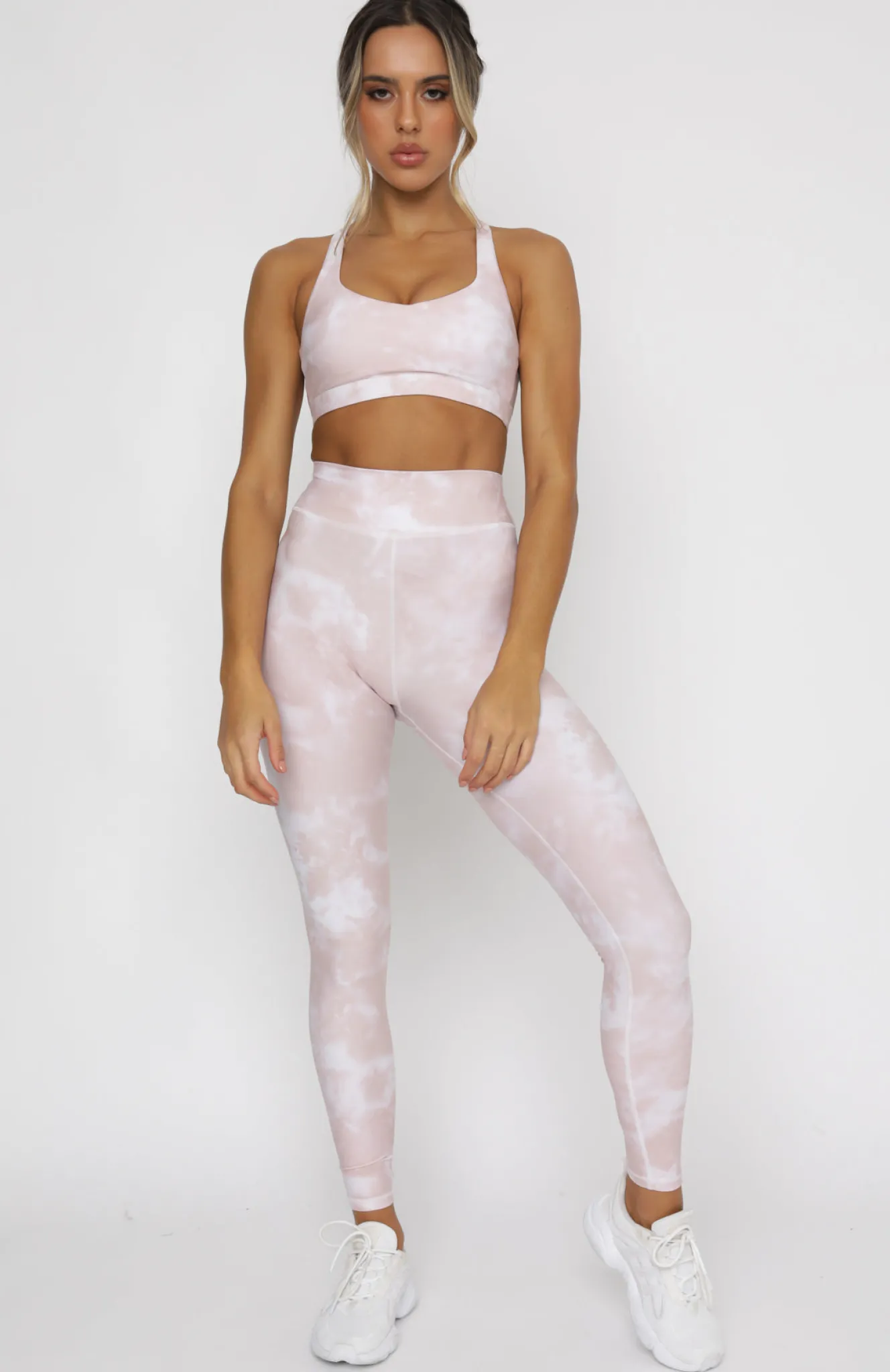 Leggings | White Fox Boutique Comfort Zone Leggings Dusty Tie Dye pink